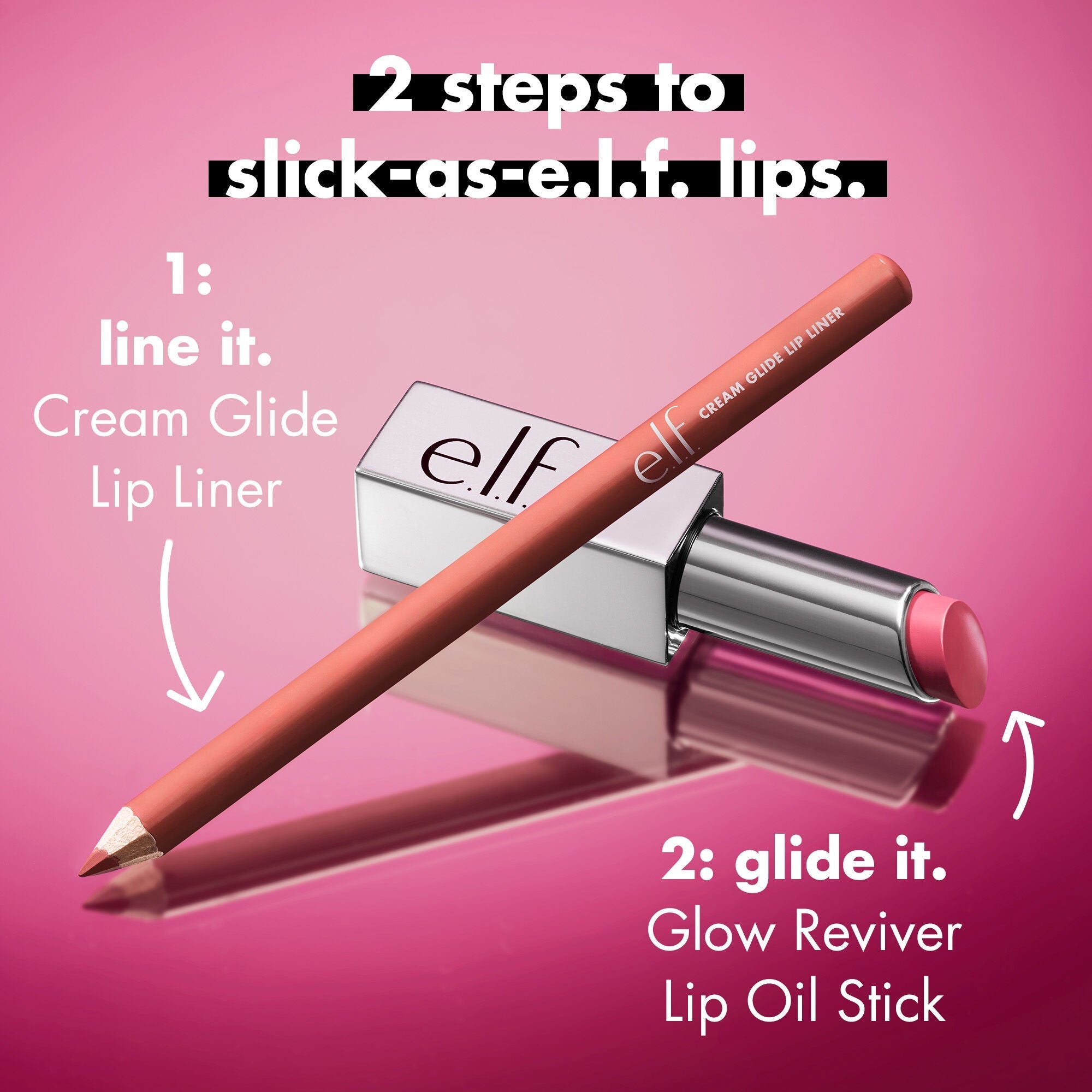 2 steps to achieve slick looking lips